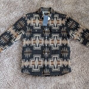 Pendleton Harding Western Button Lined Jacket Black Beige Brown Men M